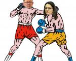 Chimo Puig i Monica Oltra boxejant