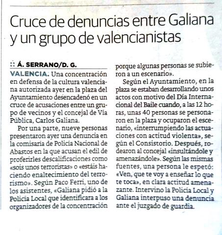 noticia de les denuncies de Galiana