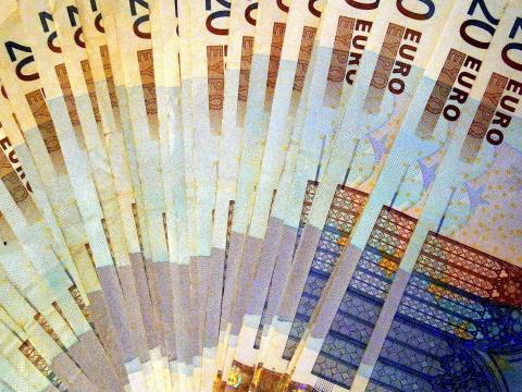 Feix de billets de vint euros