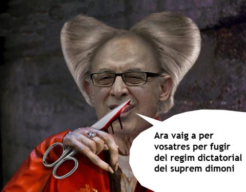 Fotomontage del ministre d'Economia, Montoro, com a Dracula