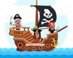 El tripartit en un barco pirata